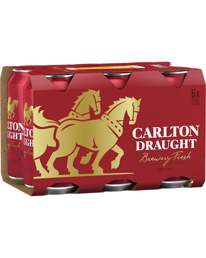 Carlton Draught 375mL Cans 4.60%