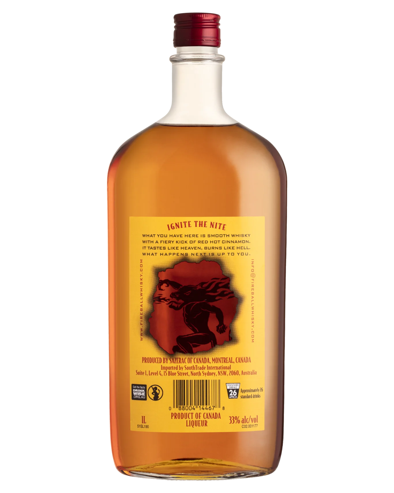 Fireball Cinnamon Whisky 700mL 33%