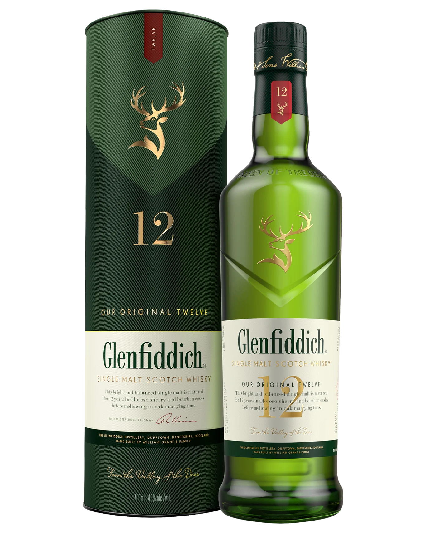 Glenfiddich 12YO Single Malt Scotch Whisky 700mL