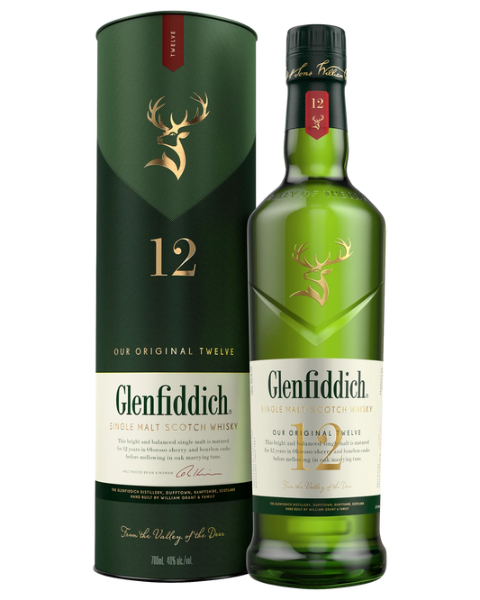 Glenfiddich 12YO Single Malt Scotch Whisky 700mL