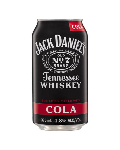 Jack Daniel's Tennessee Whiskey & Cola 375mL Cans 4.8%