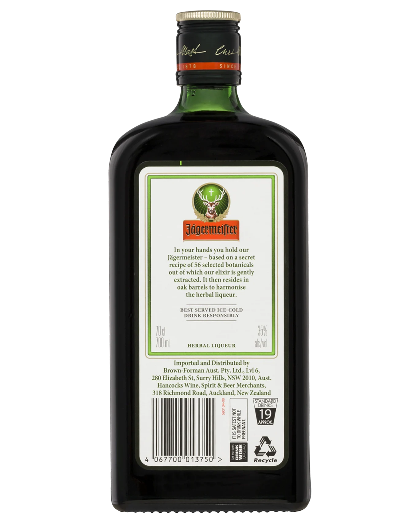 Jagermeister Liqueur 700mL 35%