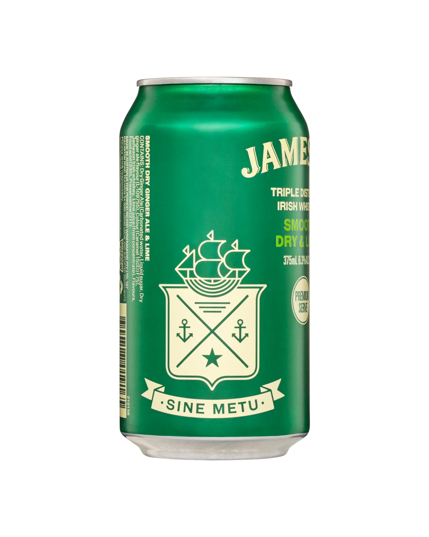 Jameson Irish Whiskey Smooth Dry & Lime 375mL Cans 6.3%