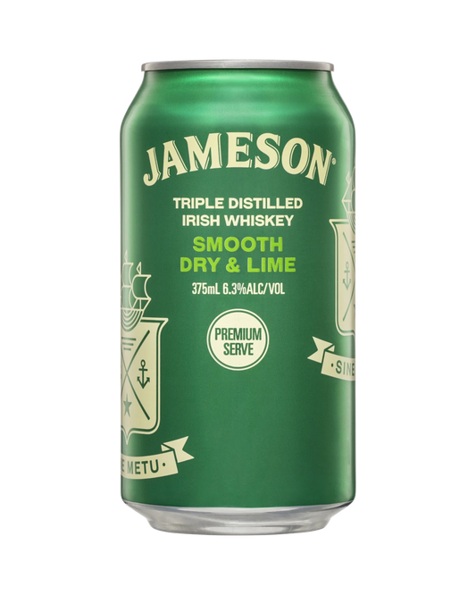 Jameson Irish Whiskey Smooth Dry & Lime 375mL Cans 6.3%