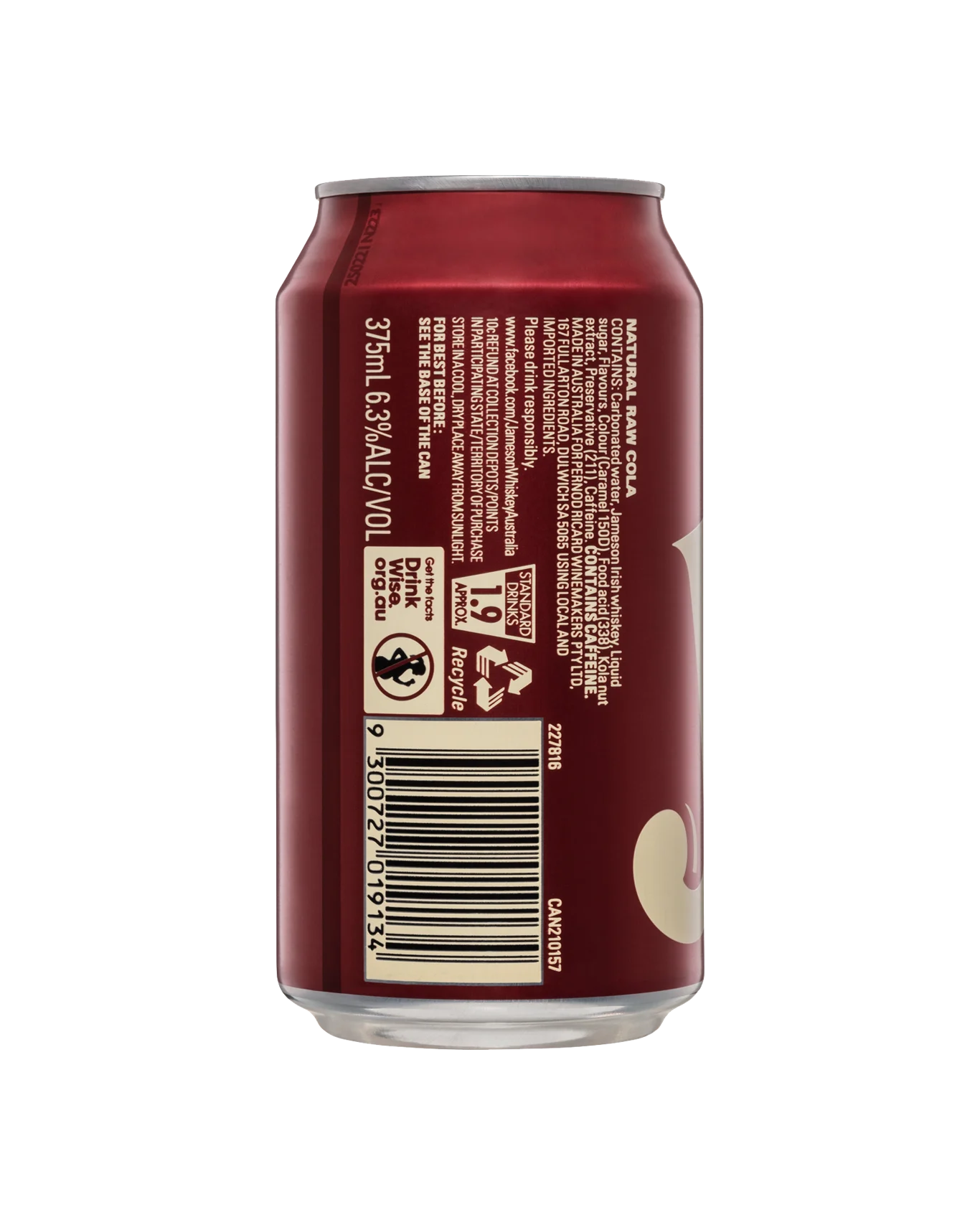 Jameson Raw Cola 375mL Cans 6.3%