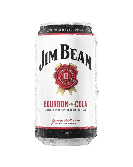 Jim Beam White Label Bourbon & Cola 375mL Cans 4.8%