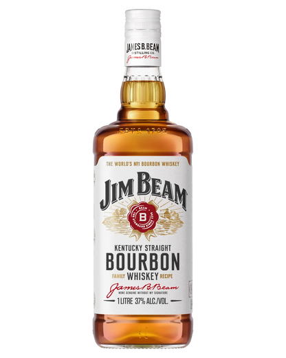 Jim Beam White Label Kentucky Straight Bourbon Whiskey 1L 37%