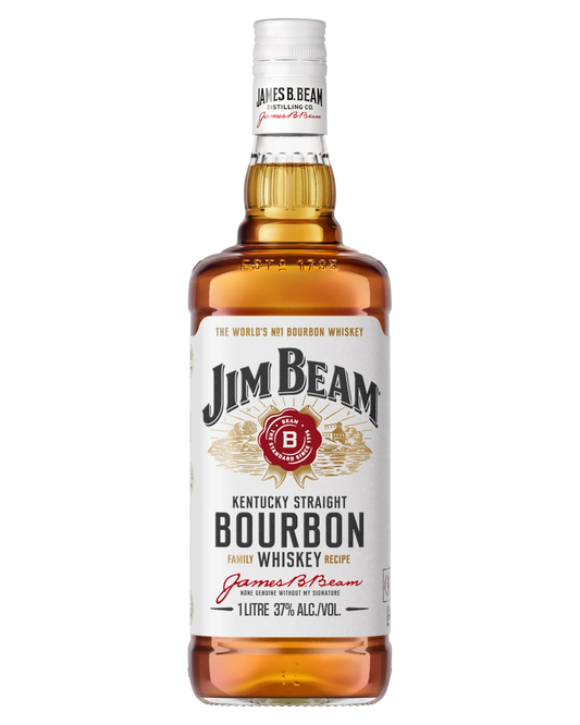 Jim Beam White Label Kentucky Straight Bourbon Whiskey 1L 37%