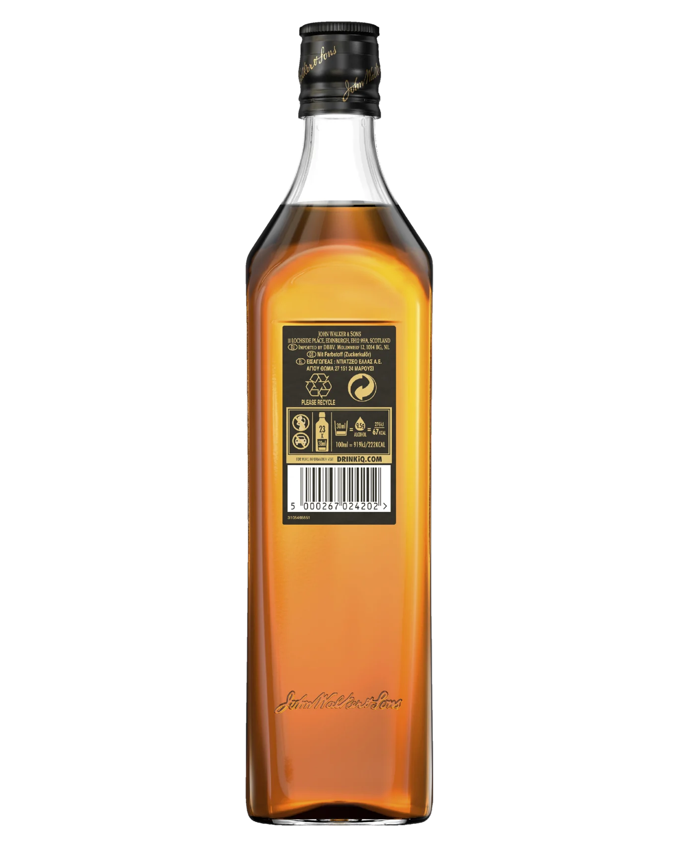 Johnnie Walker Black Label 12YO Blended Scotch Whisky 700mL 40%