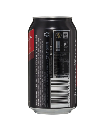 Johnnie Walker Red Label & Cola 375mL Cans 4.6%