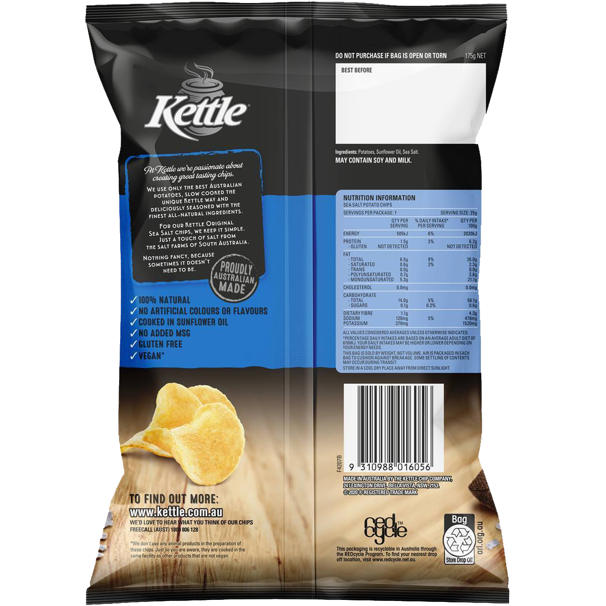 Kettle Sea salt 175g