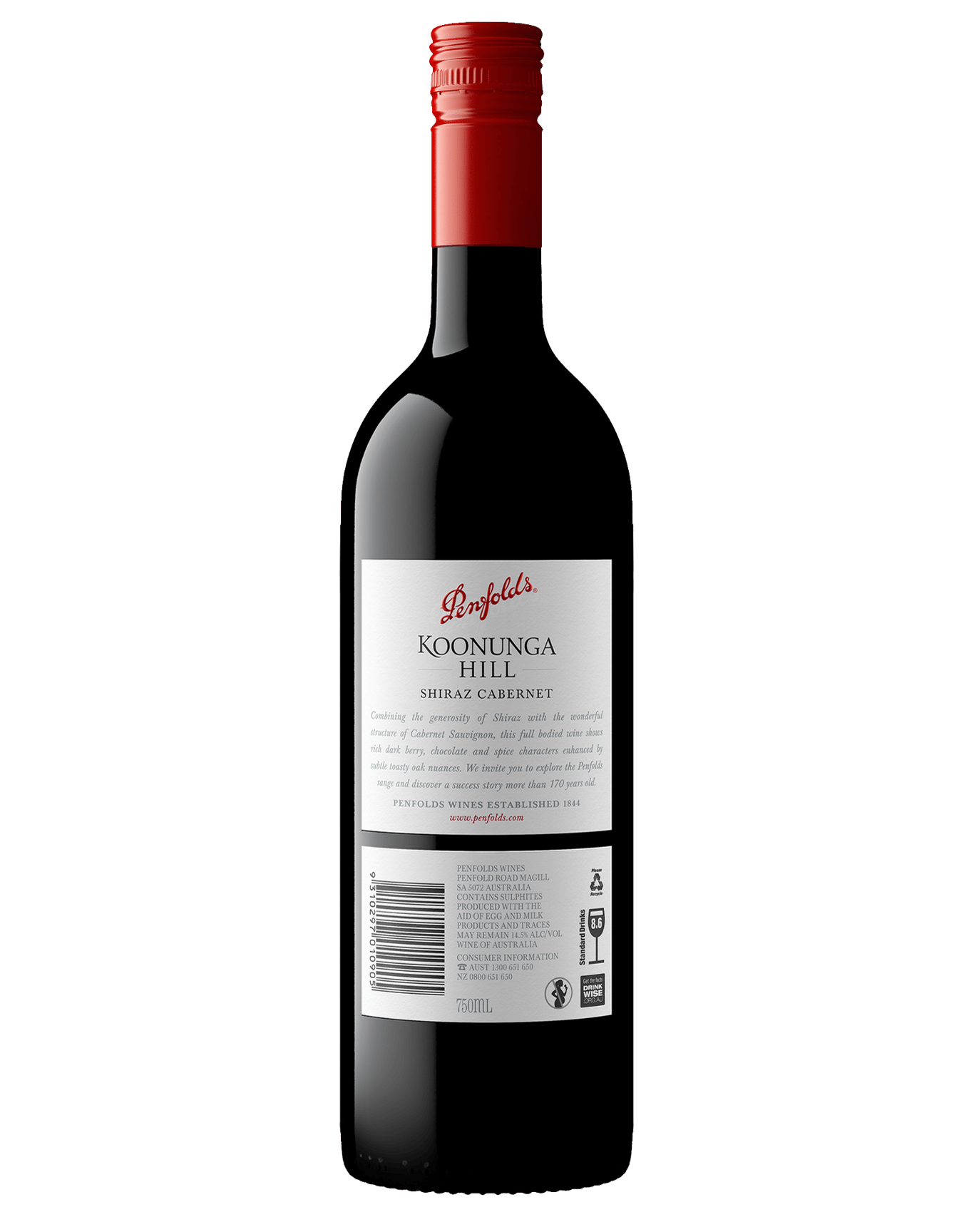 Penfolds koonunga hill Cabernet Sauvignon 13%