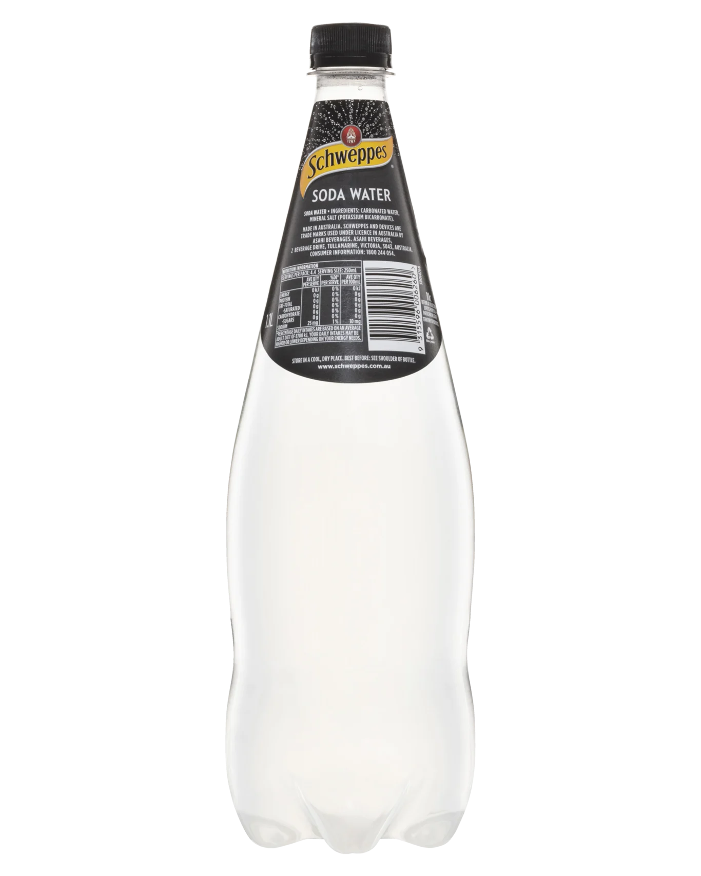 Schweppes Soda Water 1.1L