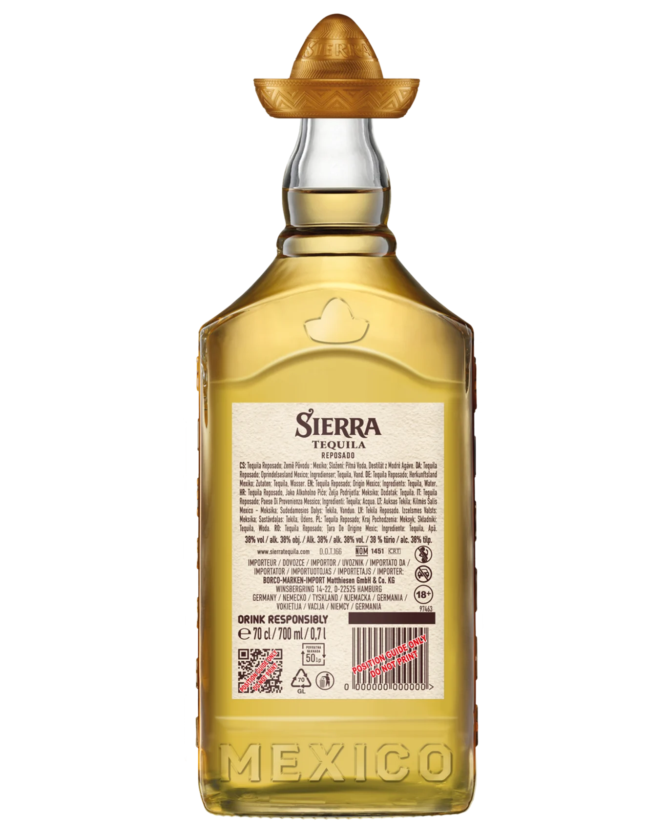 Sierra Tequila Reposado 700mL 38%