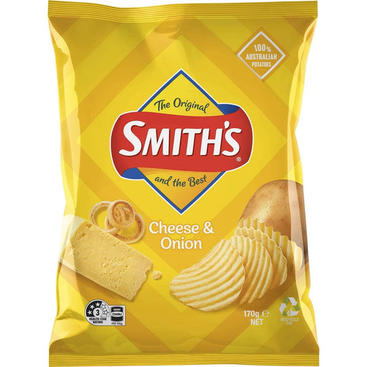 Smiths Crinkle Cut Cheese And Onion Potato Chips 170g