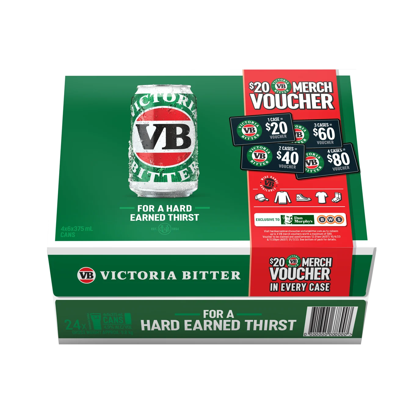 Victoria Bitter  375mL Cans 4.90%