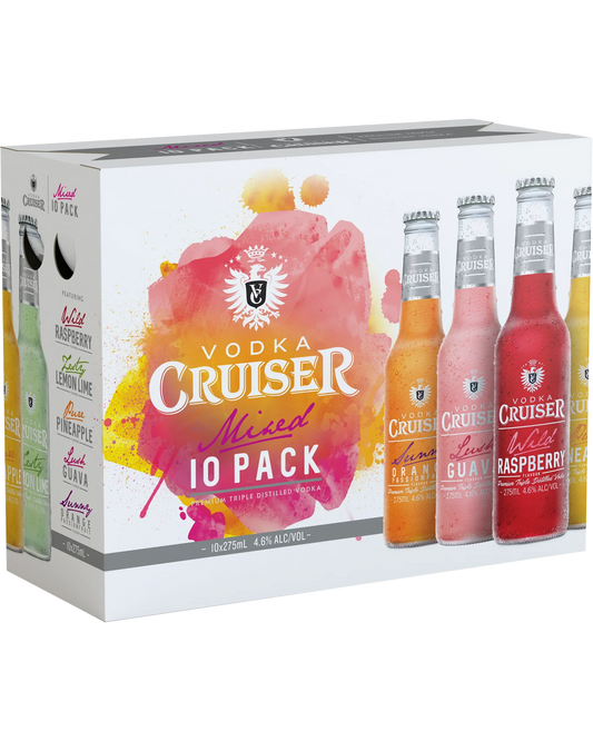 Vodka Cruiser Mixed 10 Pack 275mL Bottles 4.6%