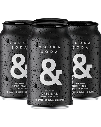 Vodka Soda & Black Cans 355mL 6.2%