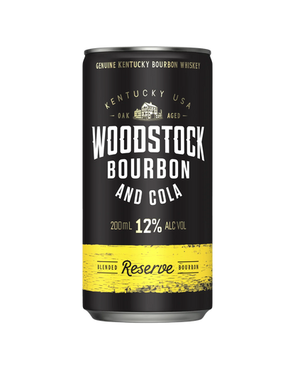 Woodstock Bourbon & Cola 200mL Cans 12%