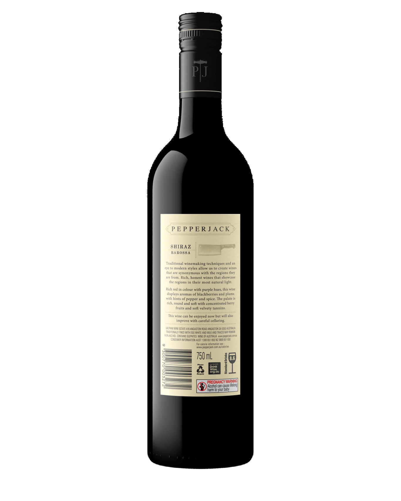 PepperJack Barossa Shiraz 14.50%